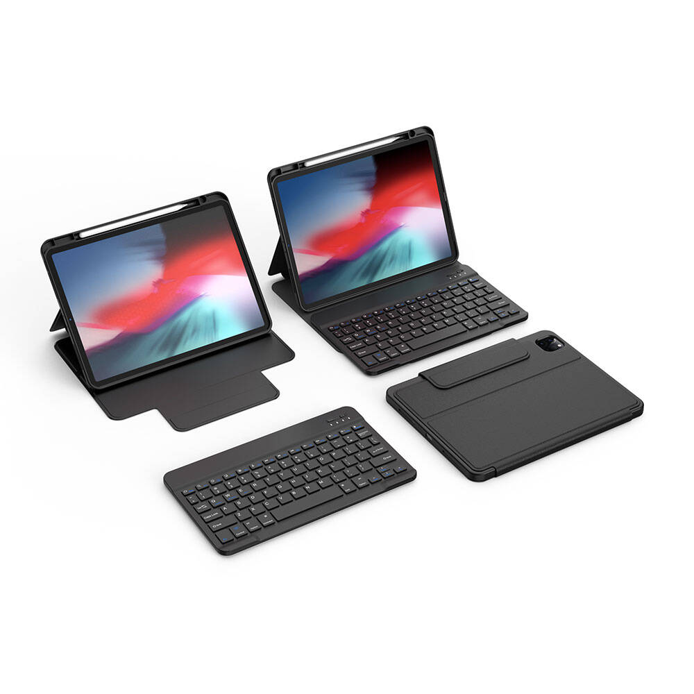 Wiwu Protective iPad Pro 13 2024 Gizli Kalem Bölmeli Klavyeli Kılıf Wiwu Protective iPad Pro 13 2024 Gizli Kalem Bölmeli Klavyeli Kılıf